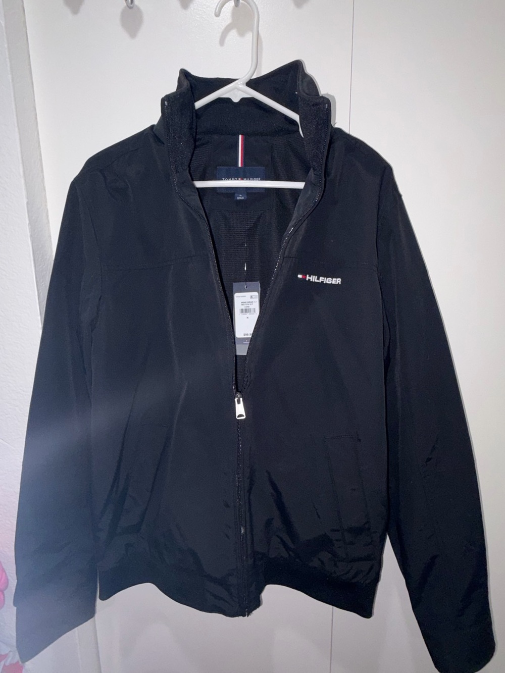 Tommy Hilfiger Men's Black Lightweight Zip-Up Jacket
